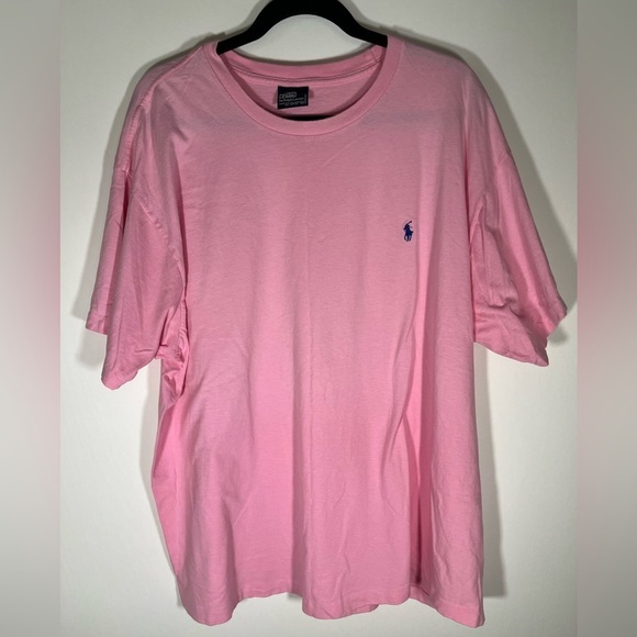 Vintage Y2K Polo Ralph Lauren pink SS tshirt sz XXL preppy designer minimalist - Picture 1 of 8